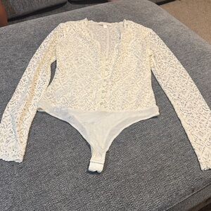 Jonathan Simkhai Ivory Lace Top